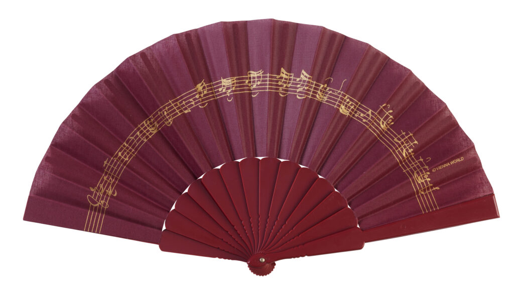 Music Notes Fans Fan Line of notes bordeaux - Vienna World