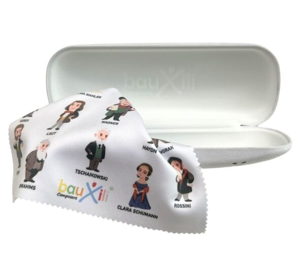Glasses box with wipe bauxili Composers